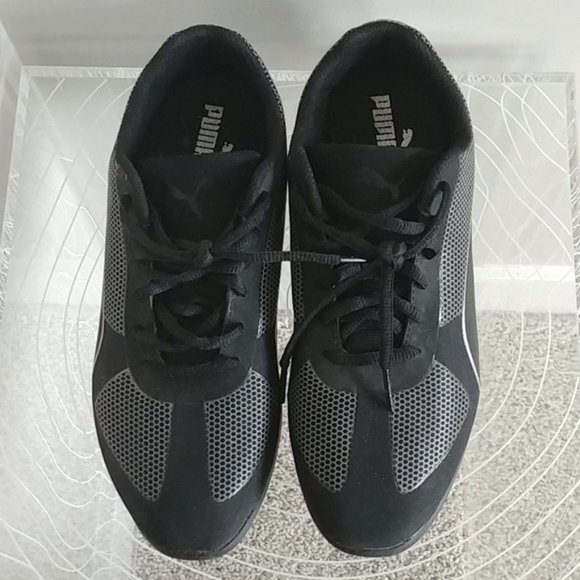 PUMA Black and Silver Athletic Shoes sz 7.5 - Picture 3 of 10